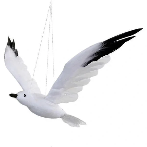1:a Kreativ Måsformad Hängande Prydnad Emulerande Måsdekor Modell Konstgjord Volang Måsdesign Hängande Ornament För Fest Bröllop - Storlek L-mxbc 33X32CM PLEE-54410-1