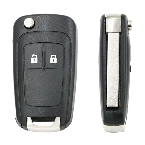 2 knappar vikbar nyckelhölje ersättande viknyckel för Opel Astra J Corsa E Cascade Zafira Karl bilnyckel tillbehör 716032913255