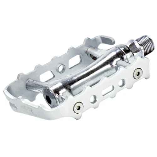 NC 17 trekking pro pedaler aluminium pedaler/cykel MTB/mountainbike pedal/med reflektorer/kullager Cr Mo axel/vikt 251 g per par, silver 4250149470097