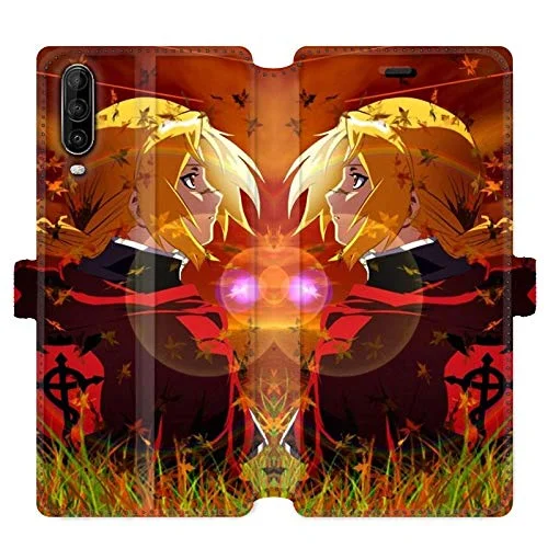 Läderfodral för Wiko View 4/View 4 Lite Manga Full Alchemist Röd 3614849883495