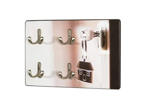 HAKU Möbel Tangentbord rostfritt stål look, motiv, MDF, metall Storlek: B 30 cm x H 21 D 5 cm, Stil: Modern 4001070179777