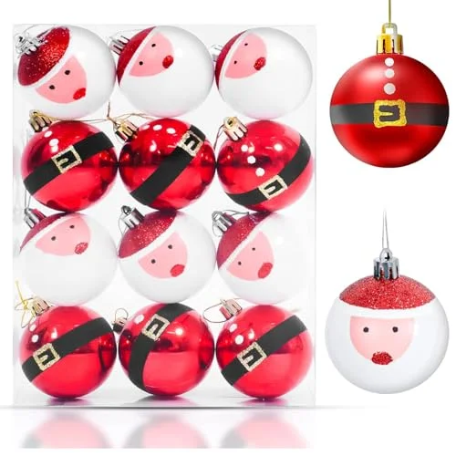 Julgranskulor 32 stycken 6 cm röd för jul, fester, bröllop 6974692052545
