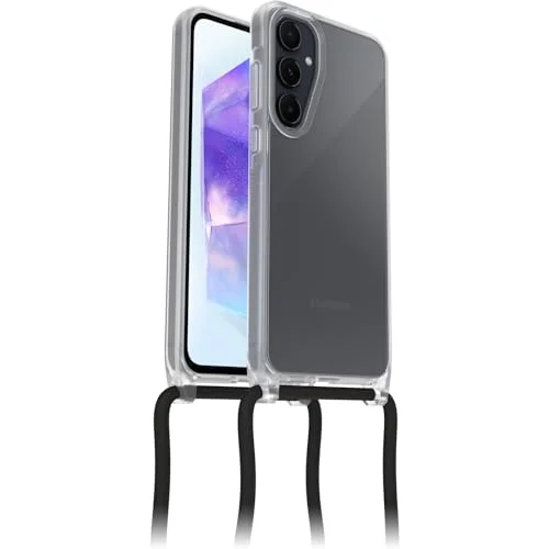 OtterBox React Necklace skal för Samsung Galaxy A55 5G, ultratunnt, skyddande med justerbart och avtagtart band, testad till militärstandard, Klar, Utan retailförpackning 840304761036