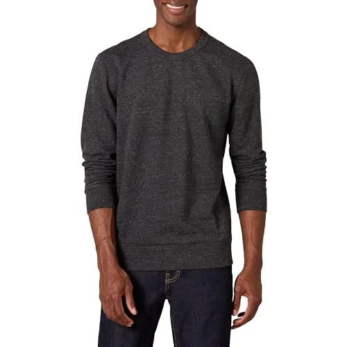 Amazon Essentials lätt långärmad fransk frotté rund hals sweatshirt för män (finns i stora och långa), kol ljung, Large 196433880552