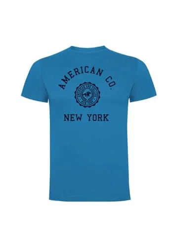 AMERICAN COLLEGE USA tröja med tryck varma kläder unisex barn pojkar och flickor casual modell ACSCW5 himmelsblå 14 år, turkos, 8 �r 3666052658506