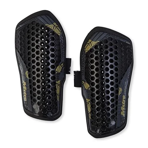 Mitre Unisex vuxen Aircell Pro skenskydd, svart/guld, M 5063077001399