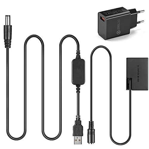 ACK E18 USB kabel + DR LP E17 Factice batteri laddare 5 V 3000ma för Canon EOS 750D Kiss X8i T6i, 760D, T6S, 77D, 800D, 200D, Rebel SL2 6908923083374