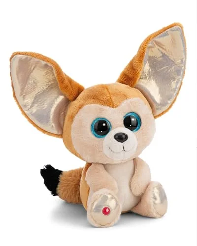 Gosedjur GLUBSCHIS fennec räv 25cm brun mjuk leksak gjord av plysch; Gullig att gosa och leka med, för barn vuxna utmärkt present 4012390617818