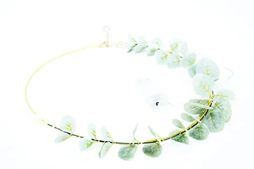 HEITMANN DECO LED ljuskrans med blad grön ca 30 cm, 20 delar. 4062196146005