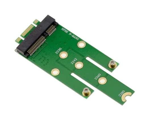 KALEA INFORMATIQUE mSATA miniPCIe till M.2 adapter för montering av en SSD över M2 SATA B Key port 3045151093652