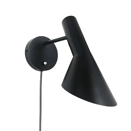 B·LED Barcelona LED vägglampa med kontakt och strömbrytare, lä, elegant design, modern, nordisk, svängbar, svart E27 8435427121670