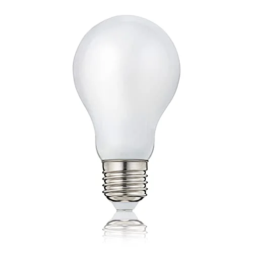 hellum LED glödlampa E27, 4,5 W varm vit lampa med 470 lumen filament, E27 vintage ersätter 40 watt glödlampa, 2700 Kelvin varmvit matt, 206203 4001233206203