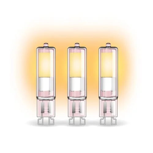 Förpackning med 3 klassiska G9 sockel LED lampor glödlampa 250 belysningsvinkel 2,6 W lampa motsvarande 20 W, 200 lumen intensitet varmt vitt ljus PACK3ALG9200 Xanlite 3700619413129