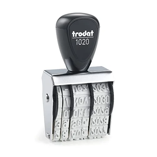 Trodat 1020 Classic datumstämpel tyska, förkortad månad, avtrycksstorlek 5 x 32 mm 9008056599913