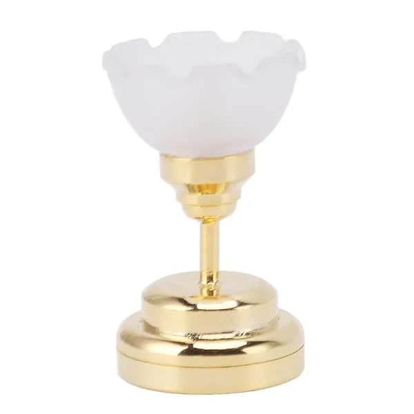 1:12 Dockskåp Blomma Form Taklampa Modell LED Hänglampa Dockskåp Dekorationstillbehör [DB] DBS-1009498