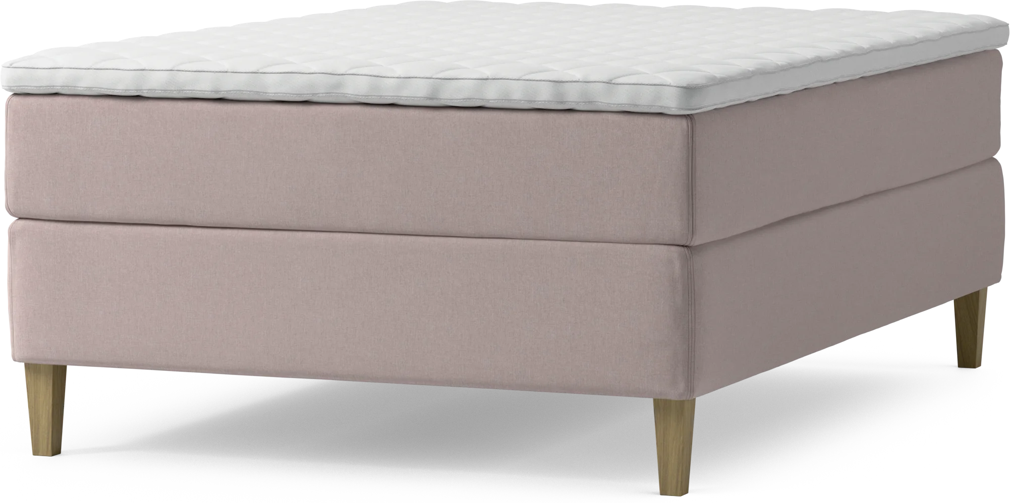 Delux Dream Kontinentalsäng, enkelsäng 140 cm med bäddmadrass och sängben FGe0p