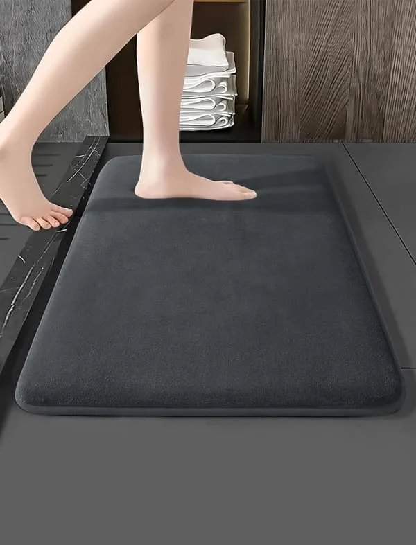 1-Pack Mjuk och Absorberande Golvmatta i Memory Foam: Kök, Badrum, Sovrum och Hallmatta – Halkfri och Snabbtorkande, Mörkgrå QLX-1229-0184 1-Pack Mjuk och Absorberande Golvmatta i Memory Foam: Kök, Badrum, Sovrum och Hallmatta – Halkfri och Snabbtorkande, Mörkgrå QLX-1229-0184