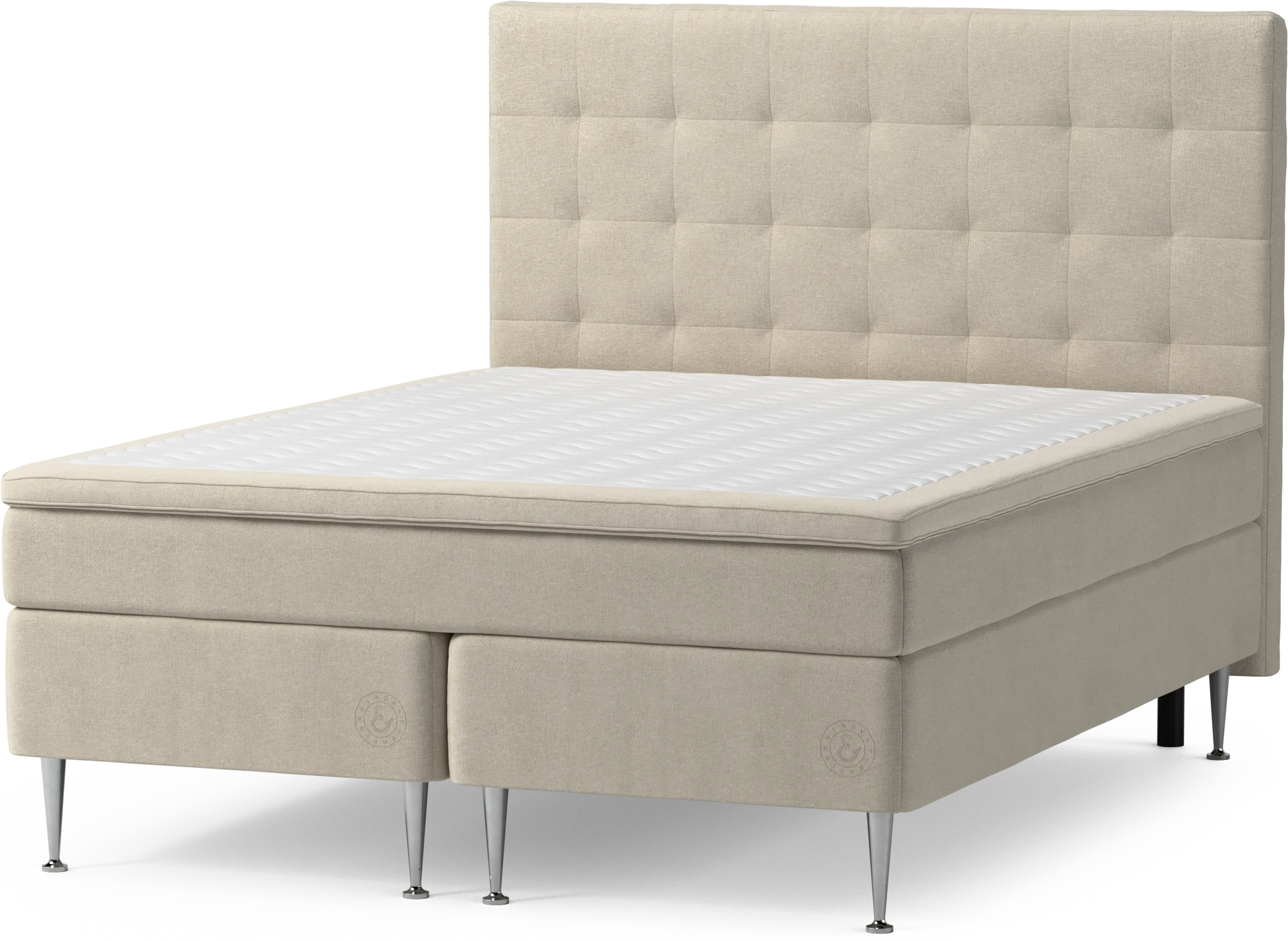 Asperö Comfort Kontinentalsäng, dubbelsäng med bäddmadrass Comfort och sängben sVYkC