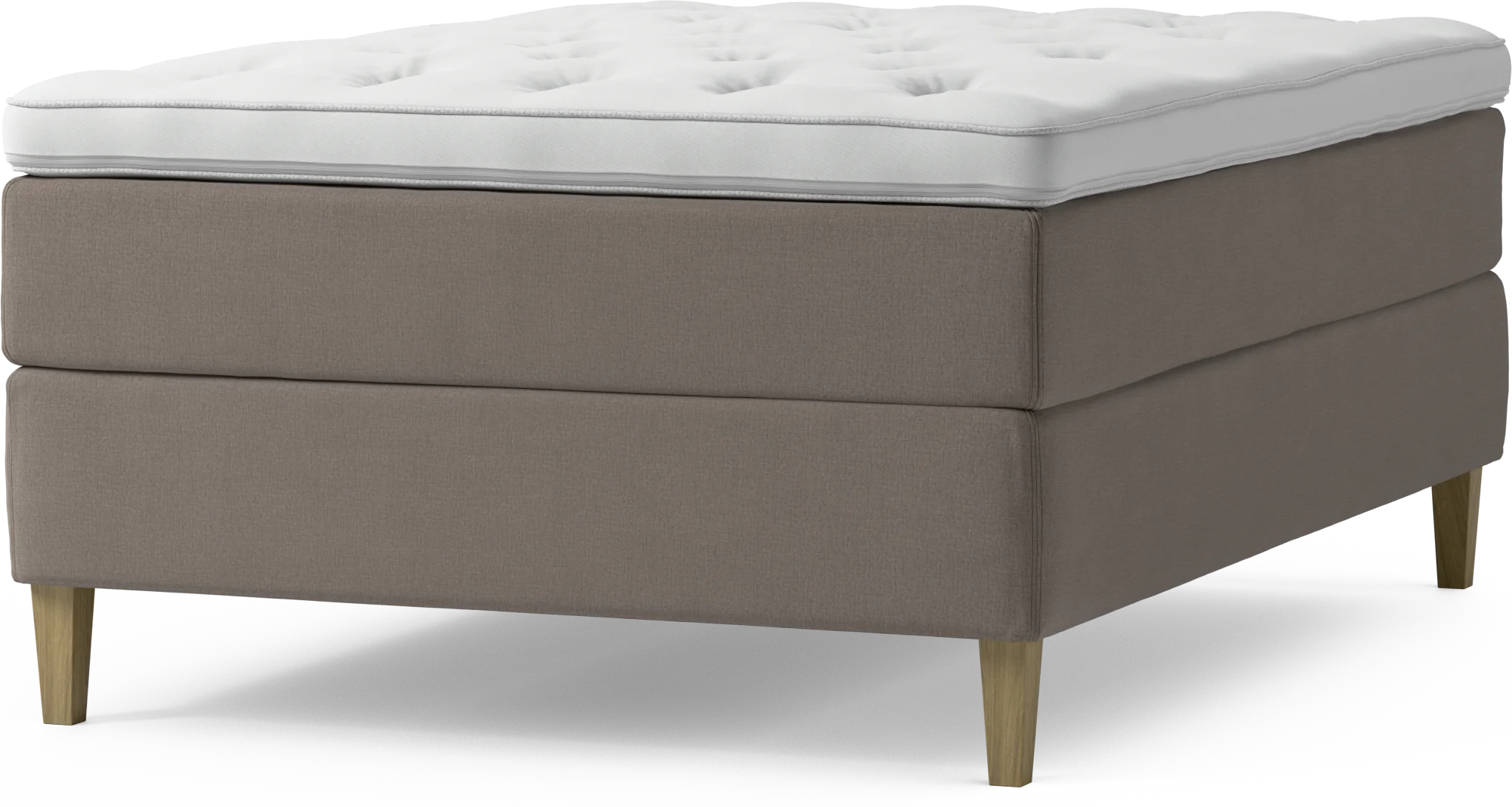 Delux Dream Kontinentalsäng, enkelsäng 140 cm med bäddmadrass och sängben TdhgX