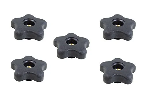 PowerTec 71071 5-stjärnig genom knopp 5/16-tum-18, 5-pack 709619857981