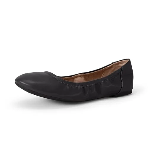 Amazon Essentials kvinnors Belice Slip On Ballet Flat, Svart Konstläder, 46 EU Bred 840809136056