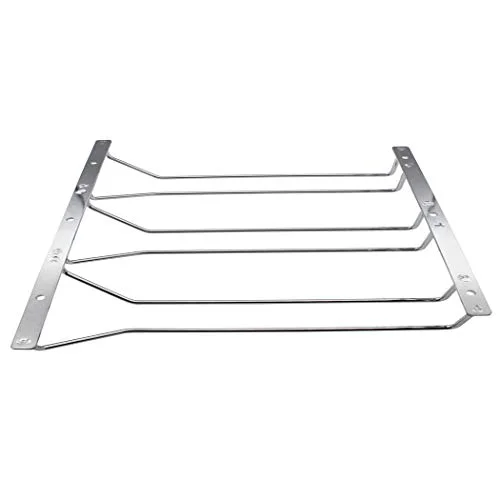 Abcsea 3 rader vinglasställ, 30 cm krombehandlat vinglashållare för bar eller kök 754970890238