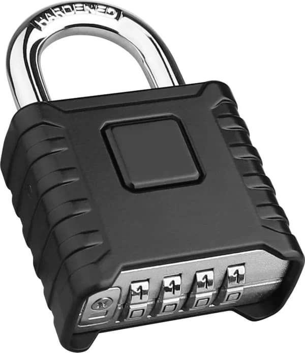 1 pc – Heavy Duty Combination Padlock Suitable for Outdoor Use, [Weatherproof] 53mm 4-Digit Cabinet Padlock – Suitable for 8mm Thick 304 ZS-JJ-0814009766