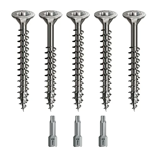 Vasalat SNK Set 5Gr VG/TG A2 TX Spax träskruvsset, silver 9010582002652