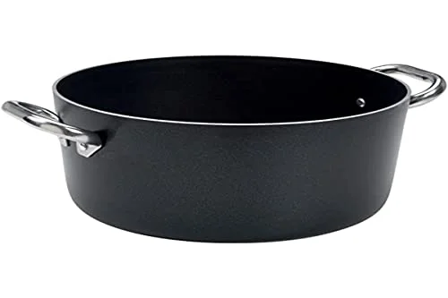 Pentole Agnelli, ALSA104SS20, hög aluminiumgryta med 2 handtag av stål, non stick beläggning inuti/utsidan 3 mm, diameter 20 cm 8007441604981 Pentole Agnelli, ALSA104SS20, hög aluminiumgryta med 2 handtag av stål, non stick beläggning inuti/utsidan 3 mm, diameter 20 cm 8007441604981