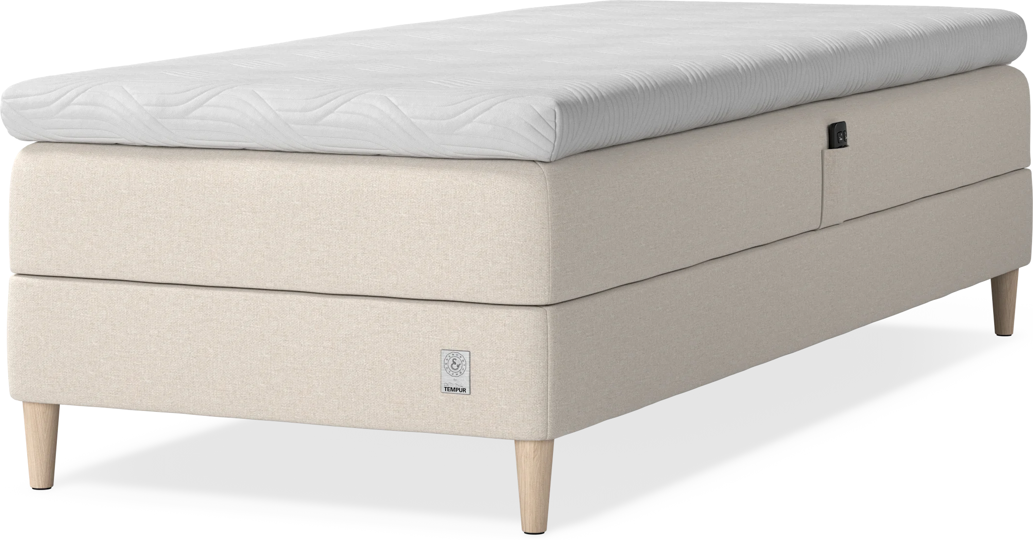 Cape Selene Ställbar säng, enkelsäng med bäddmadrass 8 cm och sängben W81JL