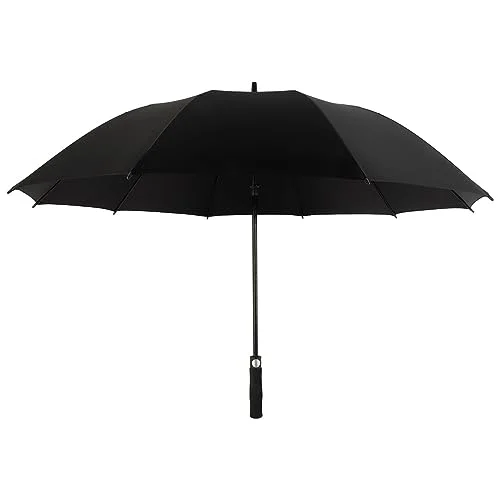 A2ZWORLD 1 st långt paraply för män, vindtätt golfparaply, stort regnparaply, 10 förstärkta skenor, robust och hållbart, öppningsdiameter 123 cm 2 personer, Svart 8050627036045