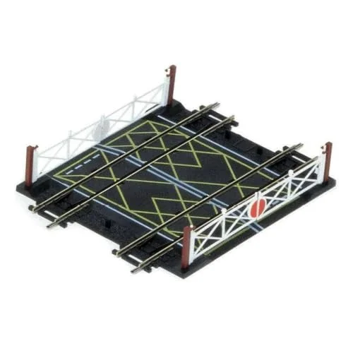 Hornby R636 OO Gauge Level Crossing Double Track extra spårdelar för modelljärnvägsset, modelltåg skala 1:76 5010963016364