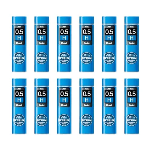 Pentel Ain Stein påfyllningsledningar 0,5 mm klass H (paket med 12 rör) 4902506079268