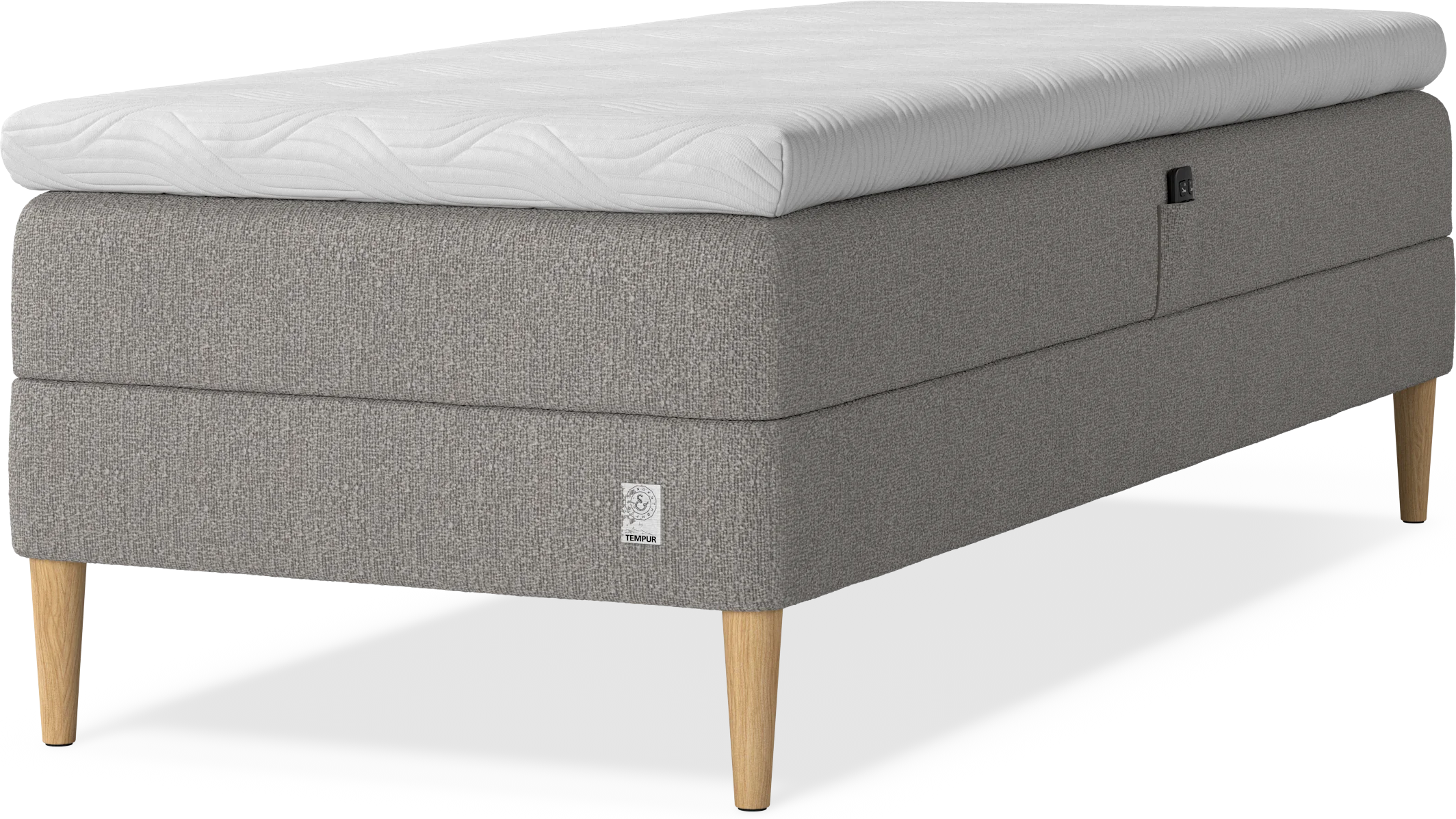 Cape Selene Ställbar säng, enkelsäng med bäddmadrass 8 cm och sängben nD5sf