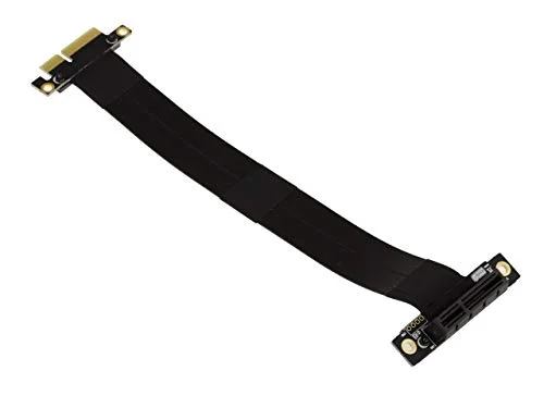 KALEA INFORMATIQUE Typ Riser expansionsduk för PCI Express x4 port till PCIe med 3.0 kompatibla mjuka bordsdukar. Total längd 23 cm 3760277433440