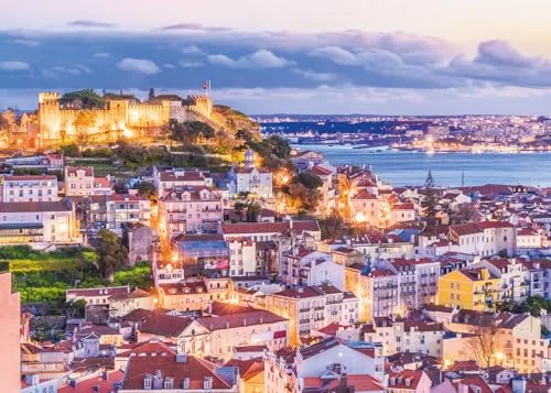 Ravensburger 1 000 bitar Lissabon pussel stycken landskapspussel med en storlek på 70 x 50 cm Present till vuxna och barn från 14 år äldre 4005555006008