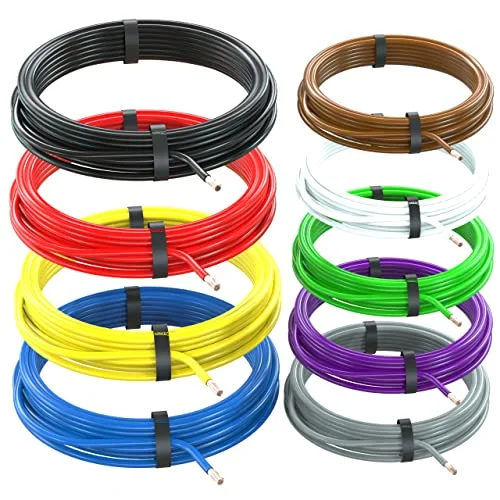 AUPROTEC Fordonskabel 2,5 mm² set 9 färger à 1 m FLRY-B som ring 4060837426356