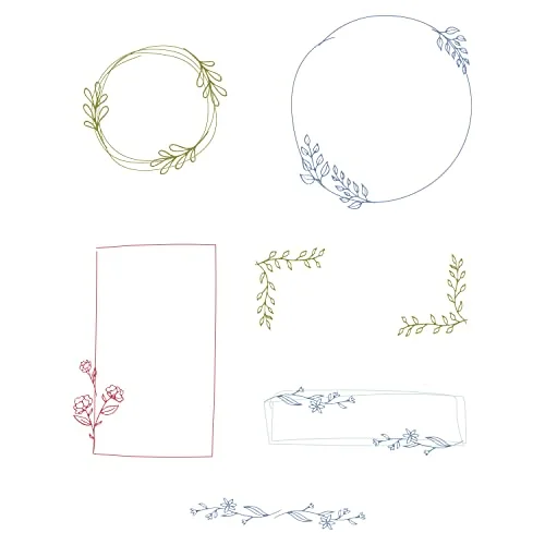 Sizzix Clear Stamps Set 11PK Drawn Frames av Lisa Jones 666032 Kapitel 4 2022 630454282358