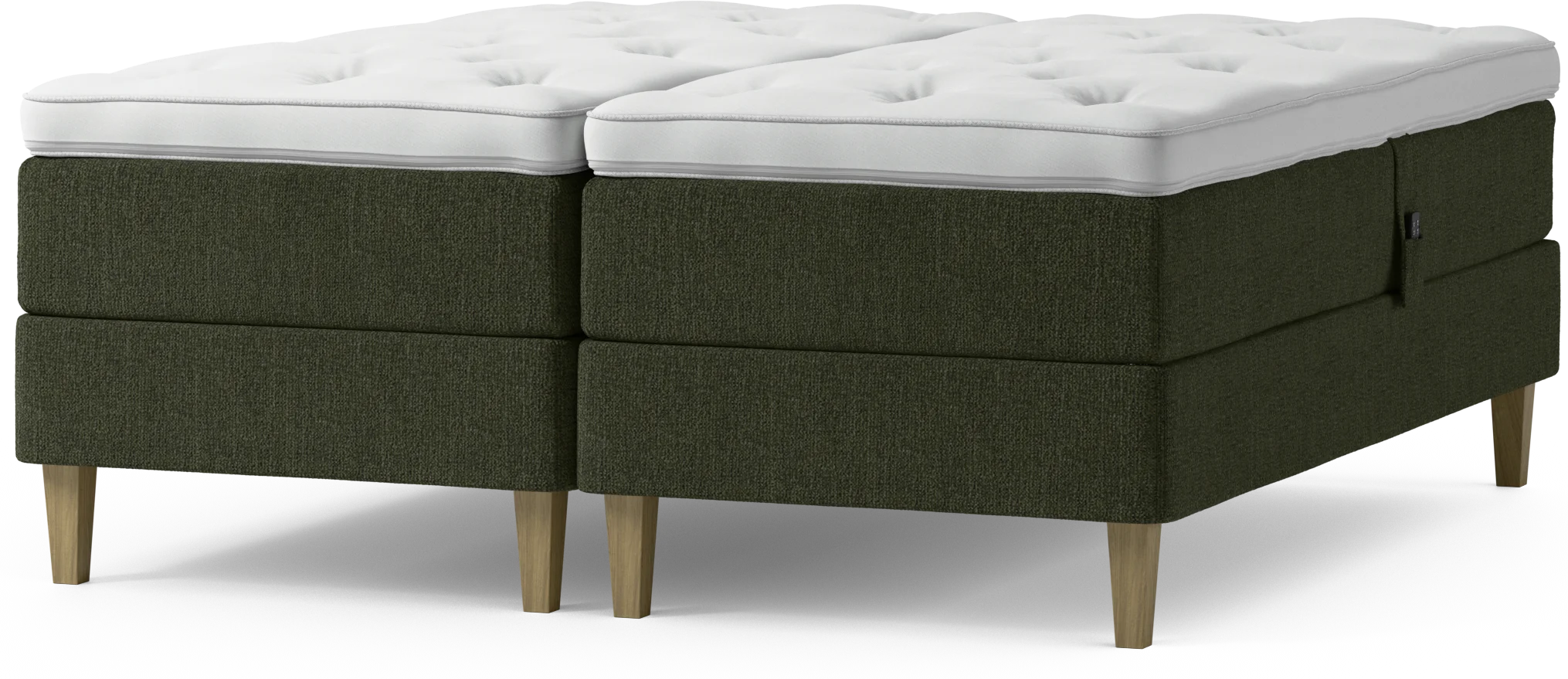 Delux Dream Ställbar säng, dubbelsäng med bäddmadrass och sängben o51tB