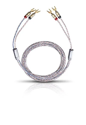 Oehlbach Twin Mix Two 200 Högtalarkabelset silverpläterad 2 x 6,0 mm², med kabelskokontakt Tillverkad i Tyskland m glasklar 4003635107324