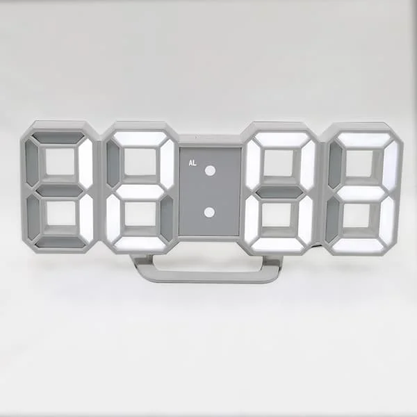 1 ST 3D LED Digital Väggklocka Liten Väckarklocka Fjärrkontroll FD07978