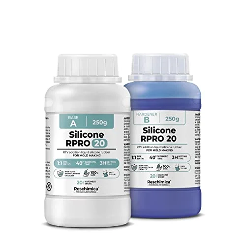 R PRO 20 silikon gummi duplicerande silikon, för gör det själv gjutning och mögeltillverkning (500 gr) 634438802266