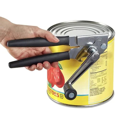 NUFR Vevburköppnare manuell, slitstark kommersiell gunga bort burköppnare med gummibelagda handtag 6977035940042