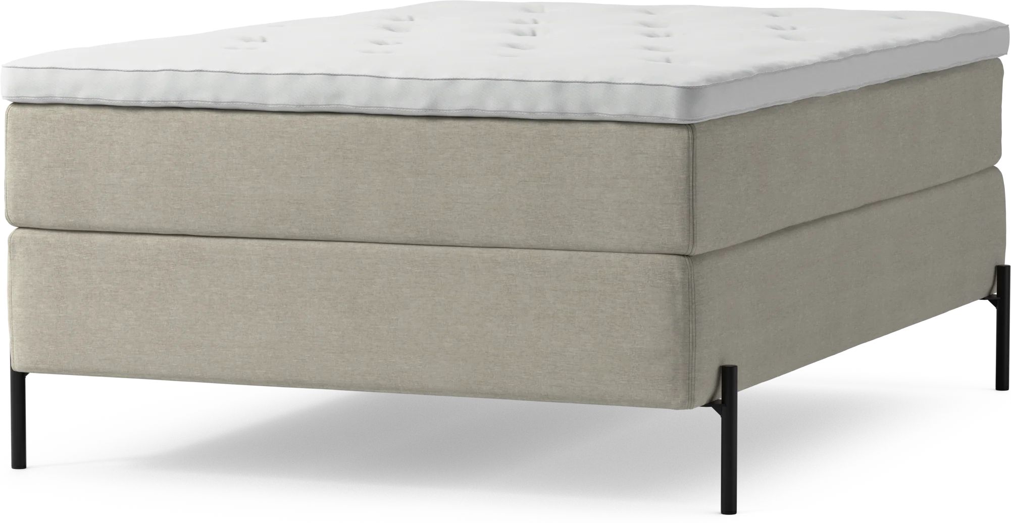 Delux Dream Kontinentalsäng, enkelsäng 140 cm med bäddmadrass och sängben bcZoA