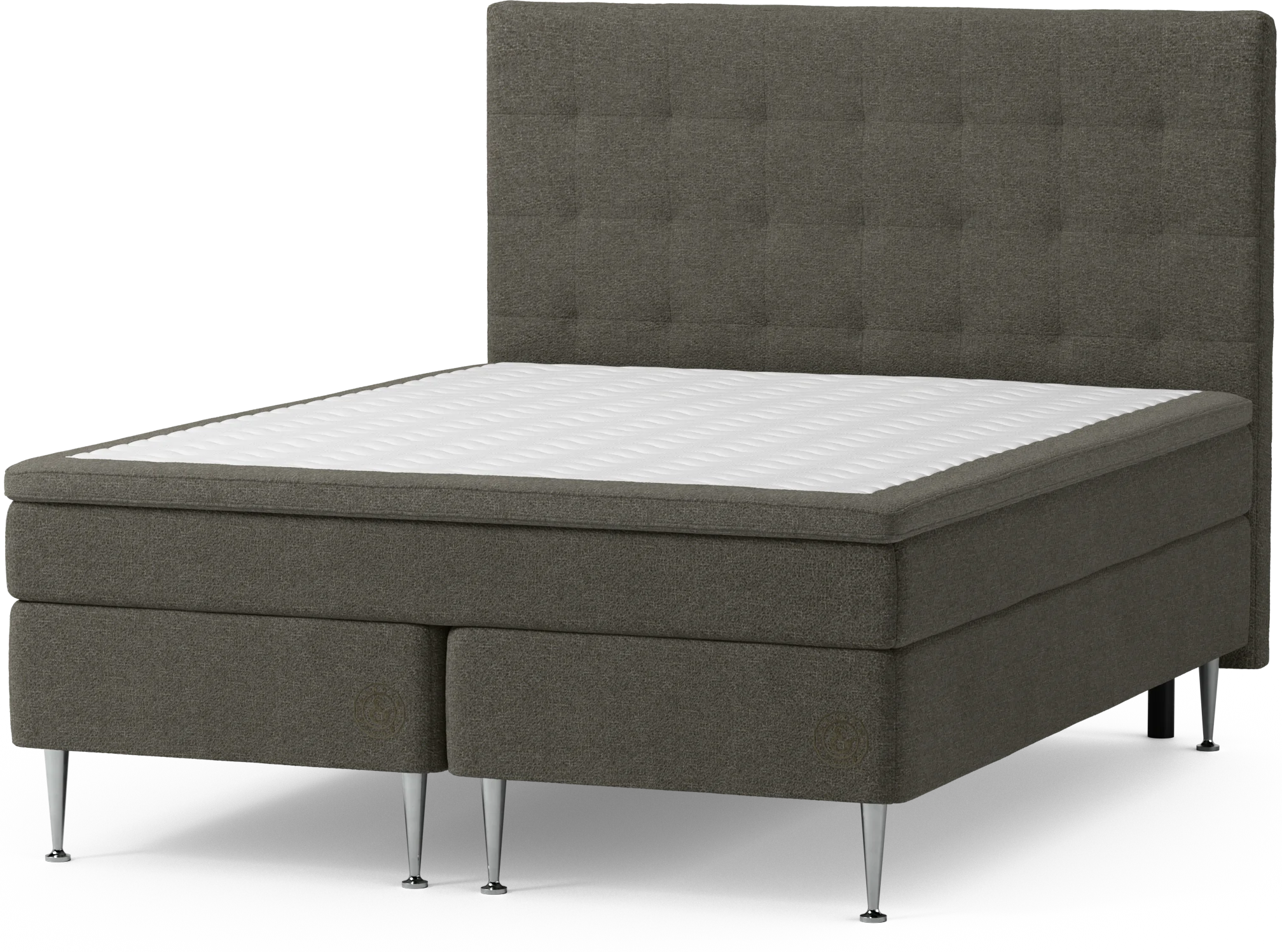 Asperö Comfort Kontinentalsäng, dubbelsäng med bäddmadrass Comfort och sängben P65ro