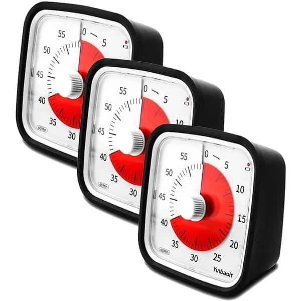 1/2/3-pack Visuell Timer för Klassrum & Barn – 60 minuter 3-PACK ZHYZ29965#SXY5