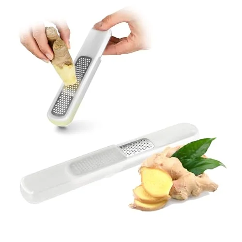 Avilia 2 i 1 rivjärn med integrerat filter för ingefära eller citron perfekt att göra infusioner cocktails hållbara blad rostfritt stål, utmärkta ett extra fint lätt 8056819048933