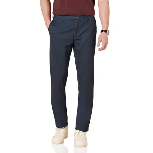 Amazon Essentials mäns slim fit skrynkelbeständig platt framsida chinos byxa, marinblå, 30 W x 29 L 191770237335