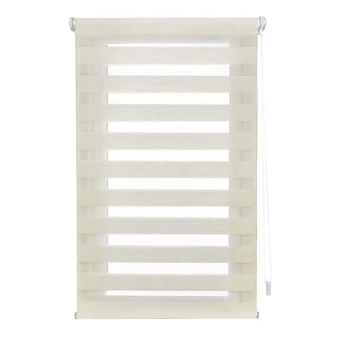 INTERBLIND rullgardin för natt och dag utan verktyg EasyFix storlek 57 x 180 cm bredd höjd borrstorlek tyg 54 175 okokt 8434363573192