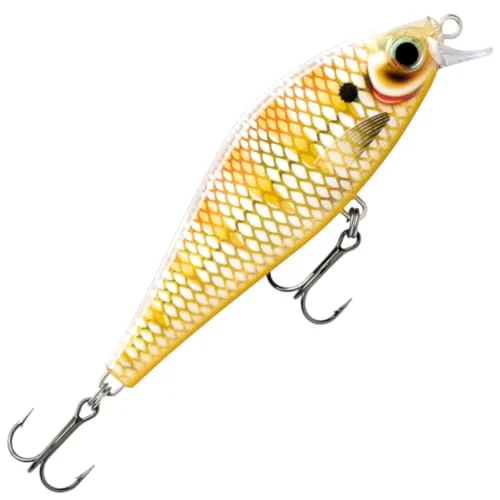 Rapala Super Shadow Rap fiskedrag fiskeutrustning med integrerad haklapp sötvatten simdjup 0,91,2 m 11 cm/38 g tillverkad i Estland Pearl Ghost Gold 22677317991